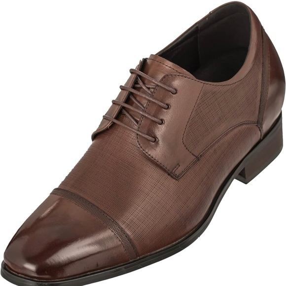 CALTO Men's Invisible Height Increasing Elevator Shoes - Premium Leather - Picture 2 of 14